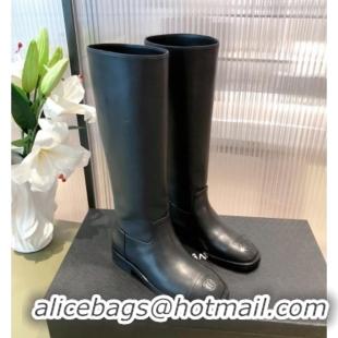 Discount Chanel Calfskin High Boots G38174 Black