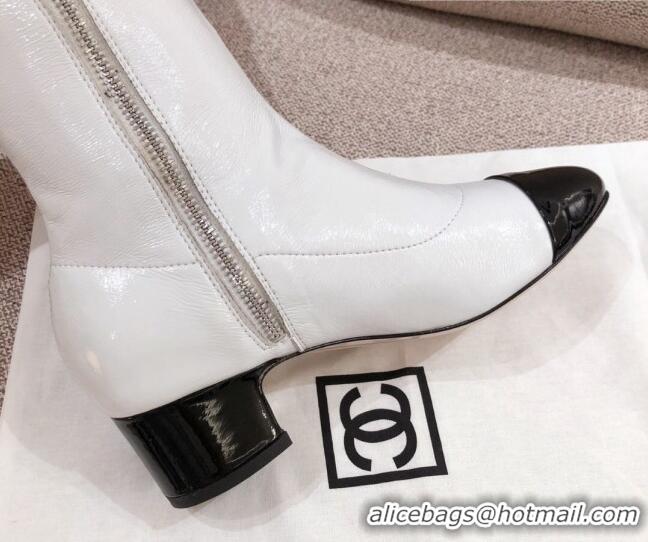 Discount Chanel Crumpled Lambskin High Boots 112262 White