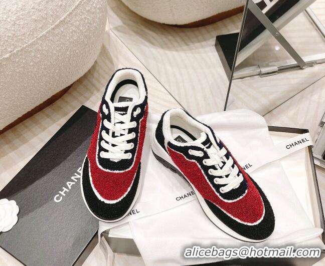 Best Price Chanel Shearling Sneakers 112269 Red