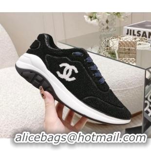 Purchase Chanel Shearling Sneakers 112269 Black