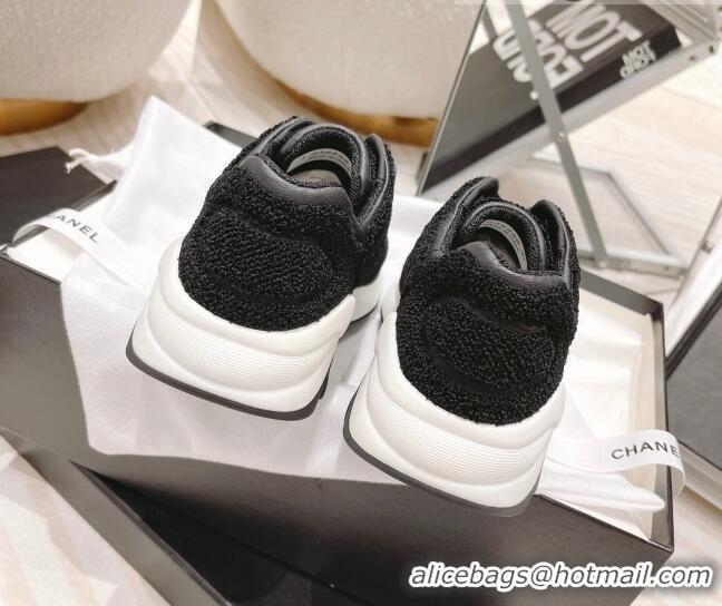 Purchase Chanel Shearling Sneakers 112269 Black