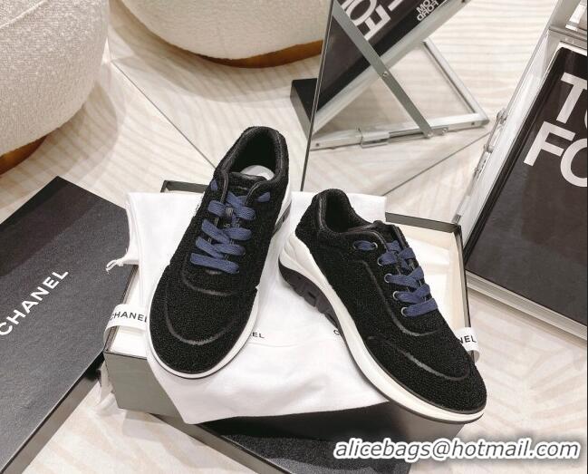 Purchase Chanel Shearling Sneakers 112269 Black