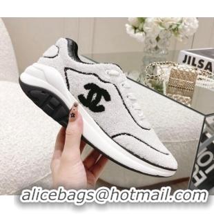 Best Grade Chanel Shearling Sneakers 112269 White