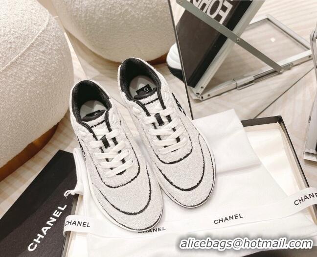 Best Grade Chanel Shearling Sneakers 112269 White