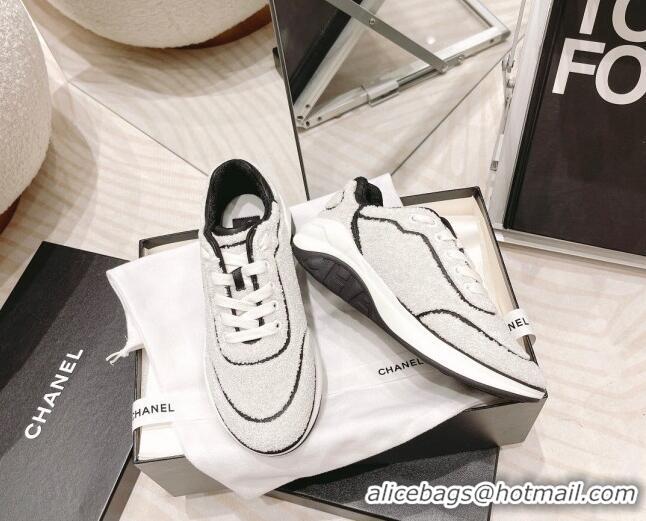 Best Grade Chanel Shearling Sneakers 112269 White