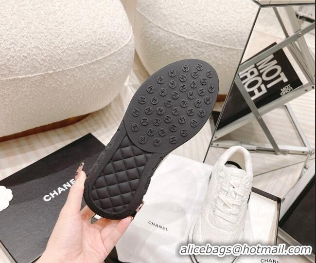 Top Grade Chanel Shearling Sneakers 112269 White