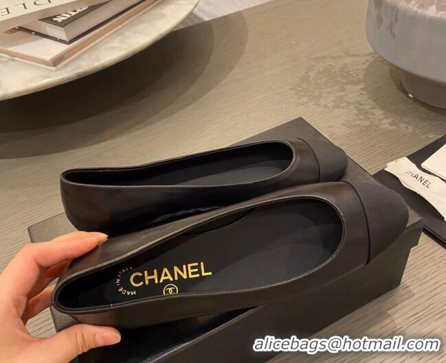 Good Taste Chanel Leather Classic Ballerinas 112276 Black