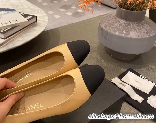 Best Product Chanel Leather Classic Pumps 112278 Beige