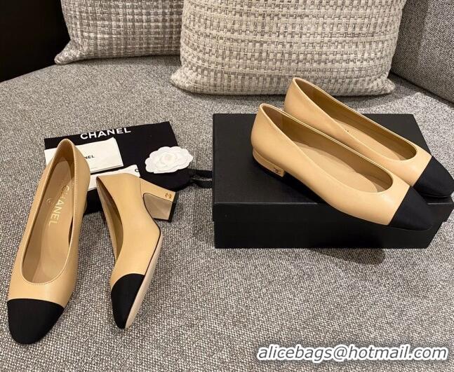 Best Product Chanel Leather Classic Pumps 112278 Beige