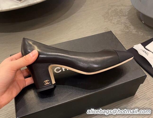 Luxury Cheap Chanel Leather Classic Pumps 112278 Black