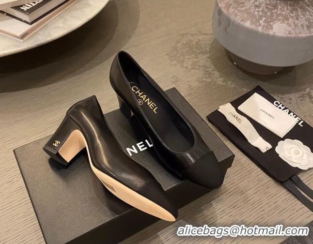 Luxury Cheap Chanel Leather Classic Pumps 112278 Black