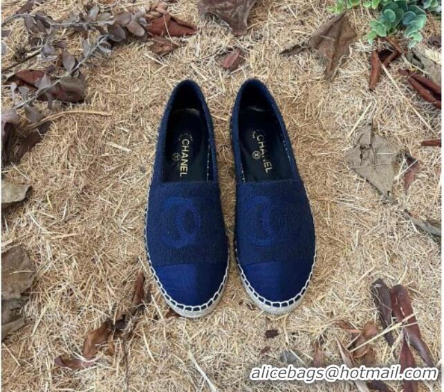 Grade Design Chanel Fabric Espadrilles G29762 Navy Blue