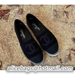 Good Quality Chanel Fabric Espadrilles G29762 Black