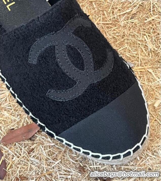 Good Quality Chanel Fabric Espadrilles G29762 Black