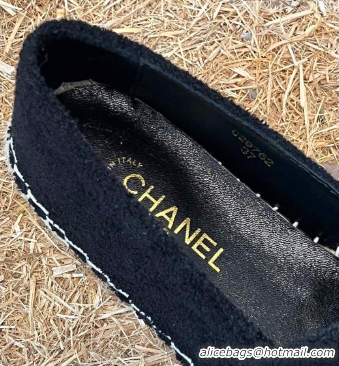 Good Quality Chanel Fabric Espadrilles G29762 Black