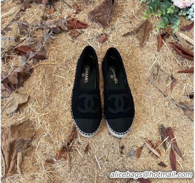 Good Quality Chanel Fabric Espadrilles G29762 Black