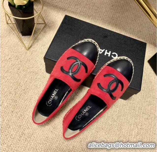 Good Looking Chanel Shearling Espadrilles 1122110 Red