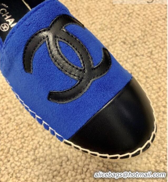 Pretty Style Chanel Shearling Espadrilles 1122112 Blue