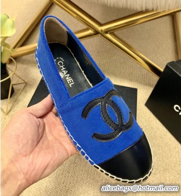 Pretty Style Chanel Shearling Espadrilles 1122112 Blue