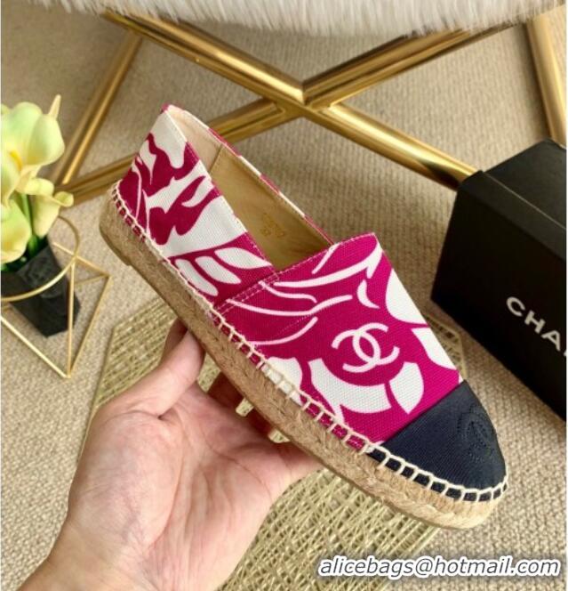 Low Price Chanel Print Espadrilles Red 112301