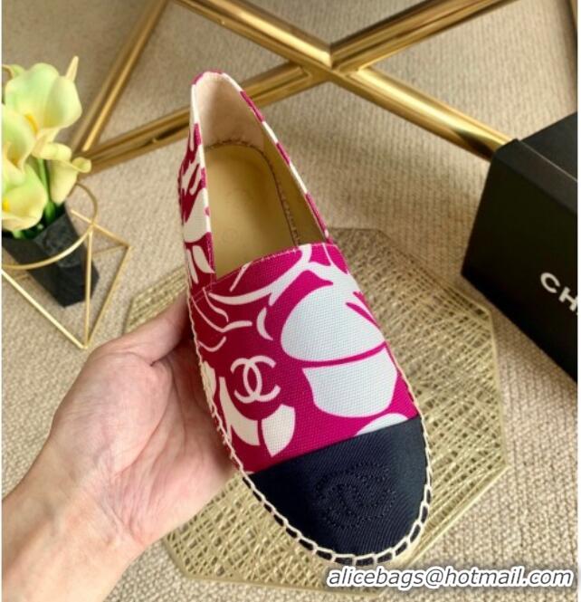 Low Price Chanel Print Espadrilles Red 112301