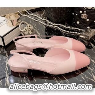 Good Quality Chanel Calfskin Slingbacks Ballerinas Flat G31319 Light Pink