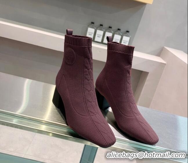 AAAAA Hermes Volver 60 Ankle Boot with 6cm Heel 021051 Burgundy