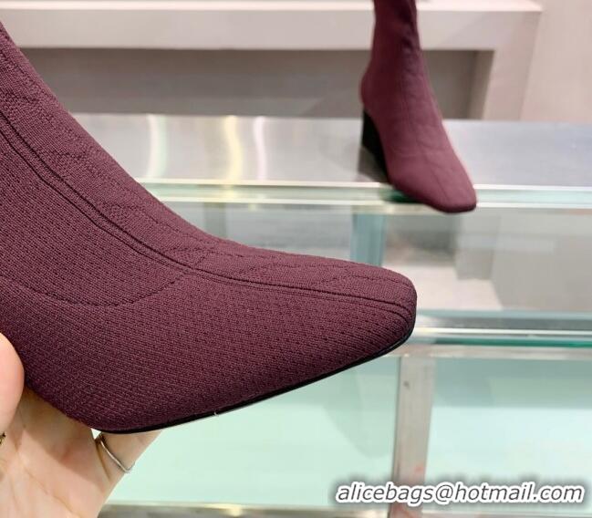 AAAAA Hermes Volver 60 Ankle Boot with 6cm Heel 021051 Burgundy