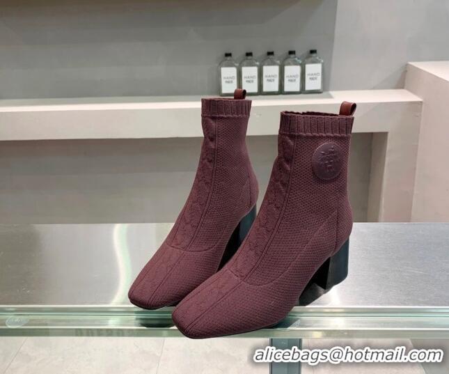 AAAAA Hermes Volver 60 Ankle Boot with 6cm Heel 021051 Burgundy