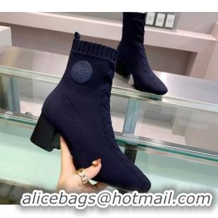 Stylish Hermes Volver 60 Ankle Boot with 6cm Heel 021051 Deep Blue