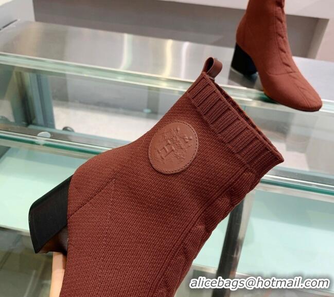 Purchase Hermes Volver 60 Ankle Boot with 6cm Heel 021051 Rust