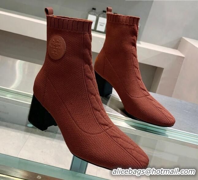 Purchase Hermes Volver 60 Ankle Boot with 6cm Heel 021051 Rust