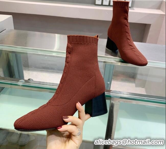 Purchase Hermes Volver 60 Ankle Boot with 6cm Heel 021051 Rust