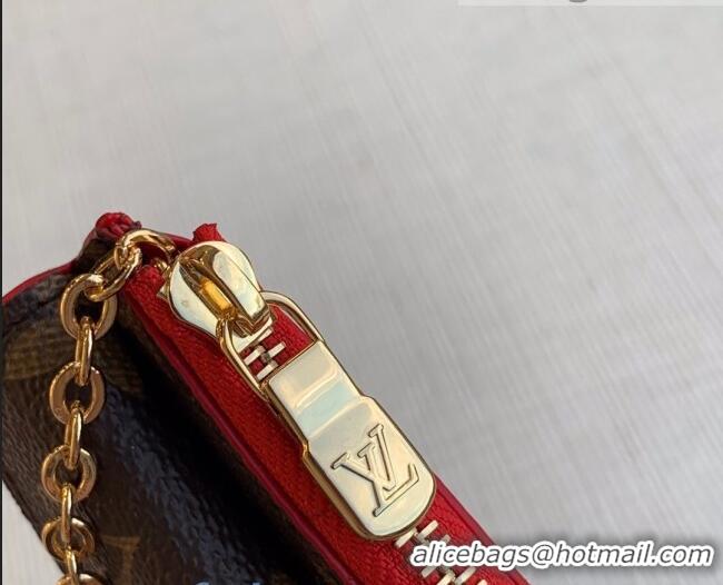 Discount Louis Vuitton Monogram Canvas Card Holder Recto Verso Wallet M69431 Red