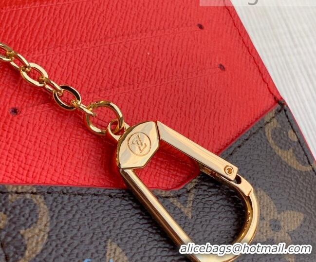 Discount Louis Vuitton Monogram Canvas Card Holder Recto Verso Wallet M69431 Red