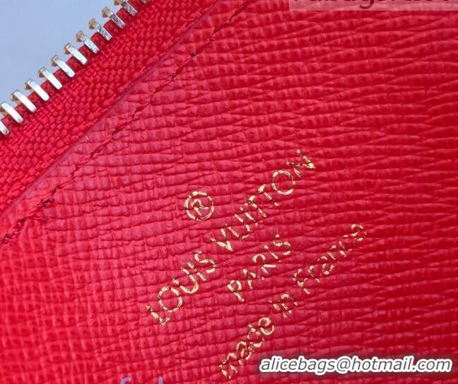 Discount Louis Vuitton Monogram Canvas Card Holder Recto Verso Wallet M69431 Red