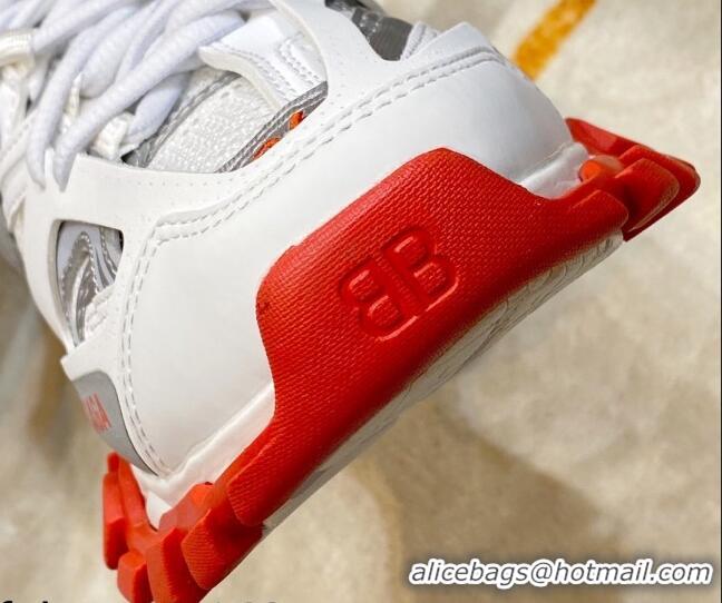 Top Design Balenciaga Track 3.0 Trainers 112012 White/Silver/Red