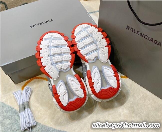 Top Design Balenciaga Track 3.0 Trainers 112012 White/Silver/Red