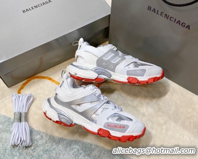 Top Design Balenciaga Track 3.0 Trainers 112012 White/Silver/Red