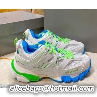 Cheap Price Balenciaga Track 3.0 Trainers 112012 White/Blue/Green