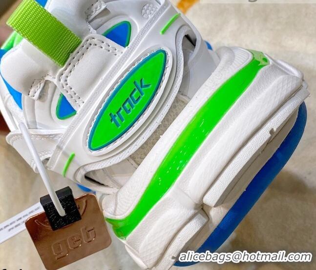 Cheap Price Balenciaga Track 3.0 Trainers 112012 White/Blue/Green