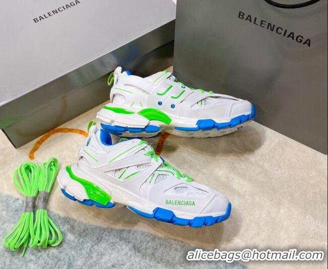 Cheap Price Balenciaga Track 3.0 Trainers 112012 White/Blue/Green