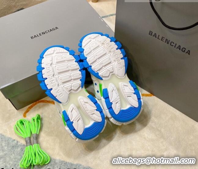 Cheap Price Balenciaga Track 3.0 Trainers 112012 White/Blue/Green