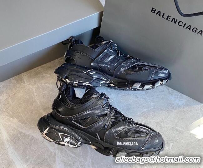 Sumptuous Balenciaga Track 3.0 Trainers Black Distress Style 112026