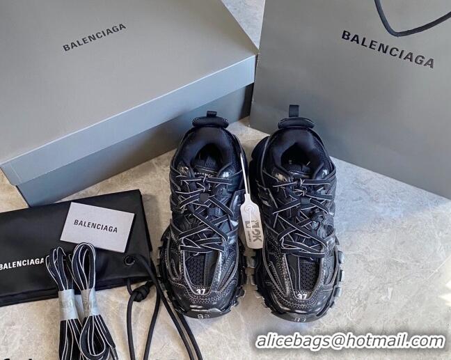 Sumptuous Balenciaga Track 3.0 Trainers Black Distress Style 112026