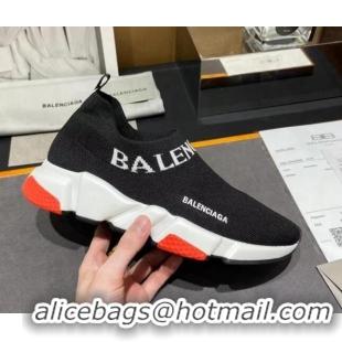 Best Grade Balenciaga Speed Knit Sock Boot Sneaker Black/Orange 05302