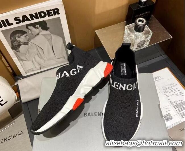 Best Grade Balenciaga Speed Knit Sock Boot Sneaker Black/Orange 05302