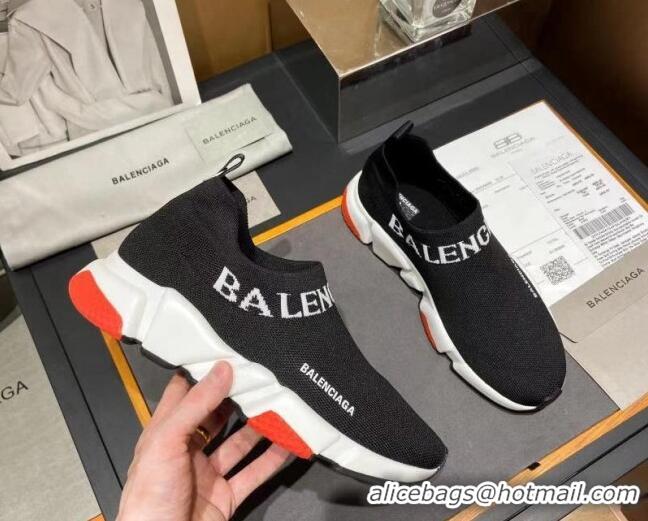 Best Grade Balenciaga Speed Knit Sock Boot Sneaker Black/Orange 05302