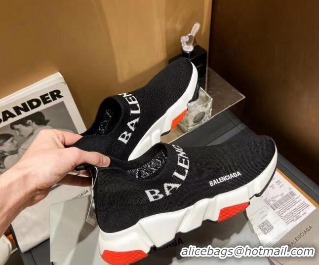 Best Grade Balenciaga Speed Knit Sock Boot Sneaker Black/Orange 05302