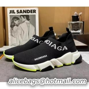 Top Grade Balenciaga Speed Knit Sock Boot Sneaker Black/Yellow 05304